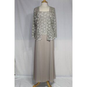 Eva USA Mother of Bride Groom Dress-Floor Length-#3175-SIZE 3X-MOCHA-NWTags